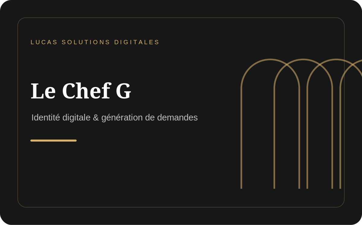 Aperçu du projet Le Chef G
